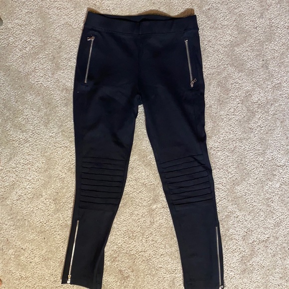 GAP Moto Ponte Zipper Ankle Leggings - Picture 1 of 5